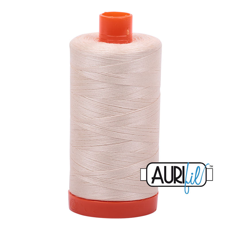 Aurifil Mako Cotton 50wt Thread - 2000 Light Sand