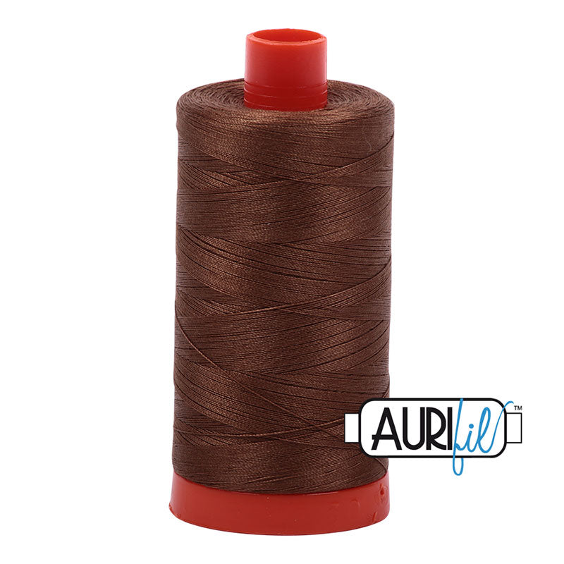 Aurifil Mako Cotton 50wt Thread - 2372 Dark Antique Gold