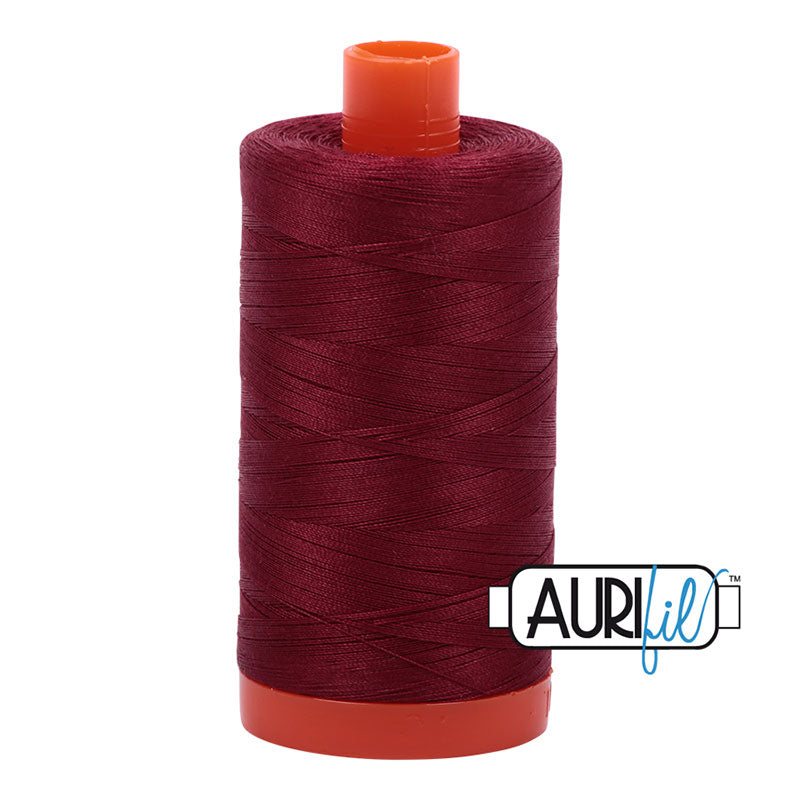 Aurifil Mako Cotton 50wt Thread - 2460 Dark Carmine Red