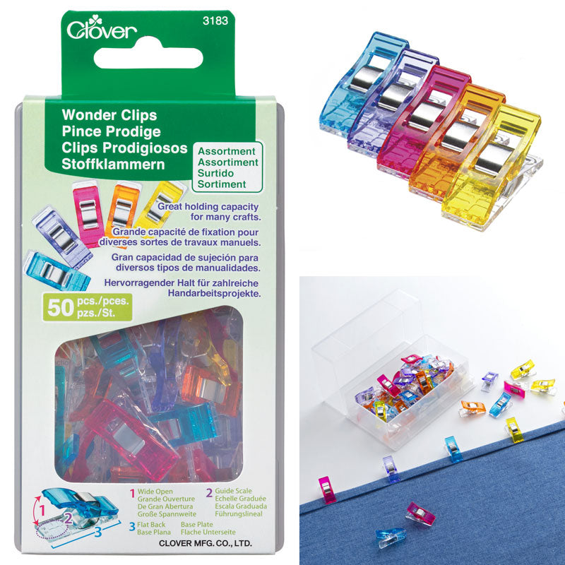 Clover Wonder Clips Assorted 50ct