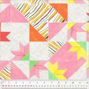 Heather Ross - By Hand - Bee's Quilt - White