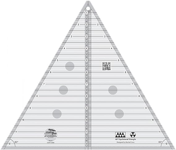 Creative Grids - 60 Degree Triangle Ruler - 12" Finished Size