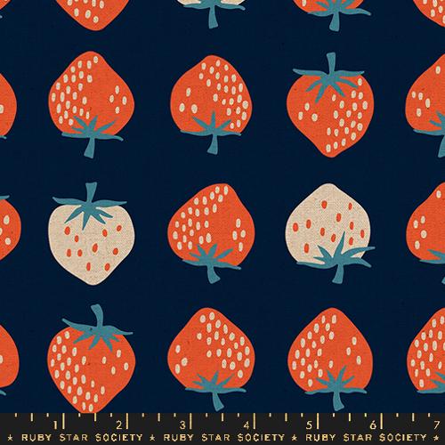 Strawberry - Canvas - Navy