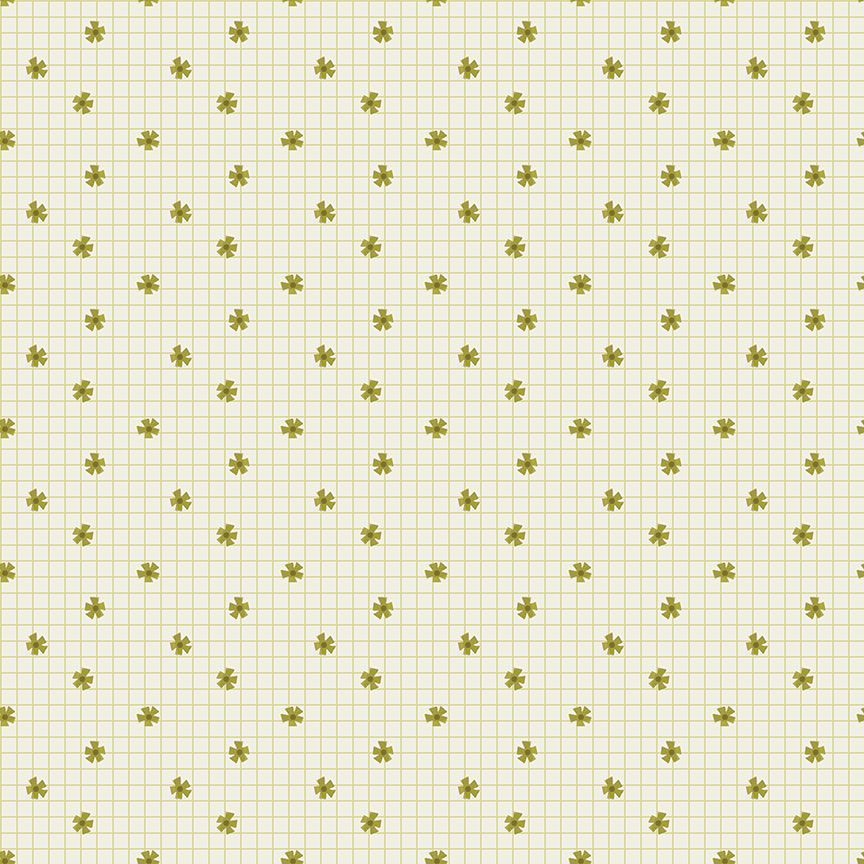 Lazy Sunday - Flower Grid - Khaki