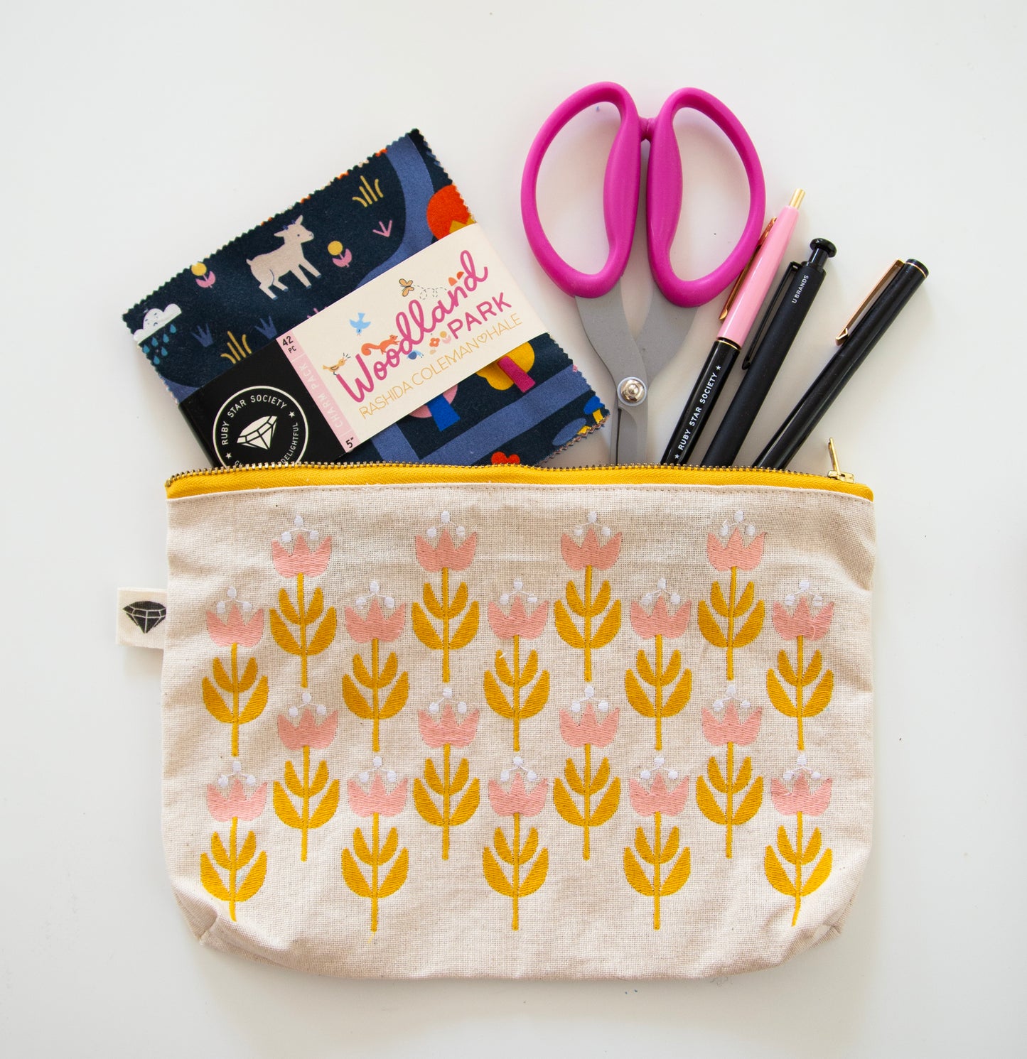 Gathering - Embroidered Pouch - Ruby Star Society