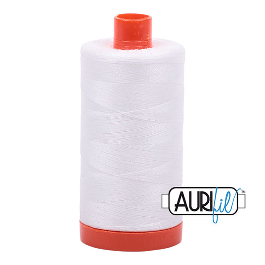 Aurifil Mako Cotton 50wt Thread - 2021 Natural White