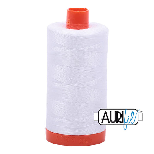 Aurifil Mako Cotton 50wt Thread - 2024 White