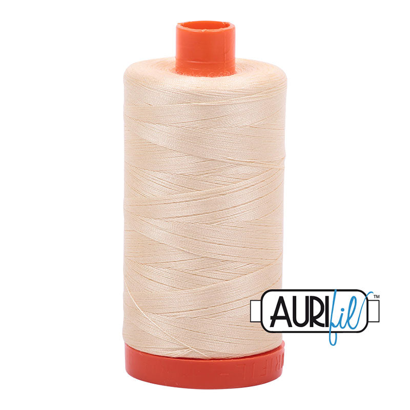 Aurifil Mako Cotton 50wt Thread - 2123 Butter