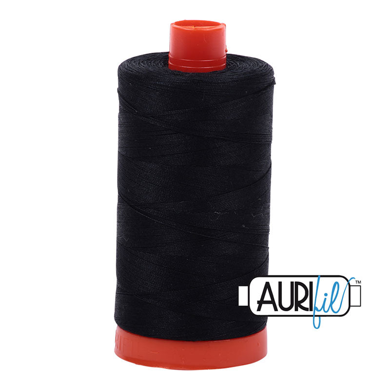Aurifil Mako Cotton 50wt Thread - 2692 Black