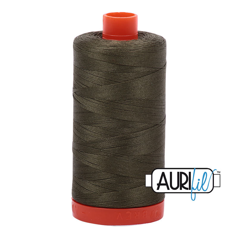 Aurifil Mako Cotton 50wt Thread - 2905 Army Green