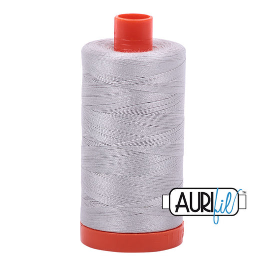 Aurifil Mako Cotton 50wt Thread - 2615 Aluminium
