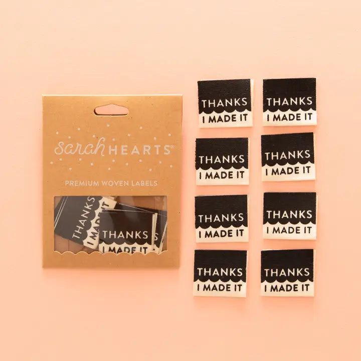 Sarah Hearts - Thanks I Made It - Woven Labels