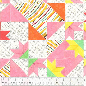 Heather Ross - By Hand - Bee's Quilt - White