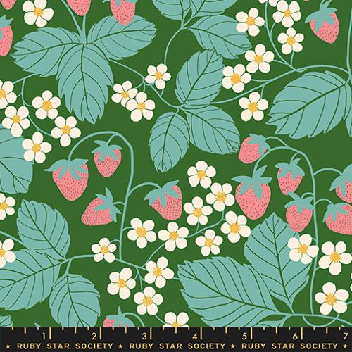Reimagined Landscapes - Strawberry Field - Endpaper Green