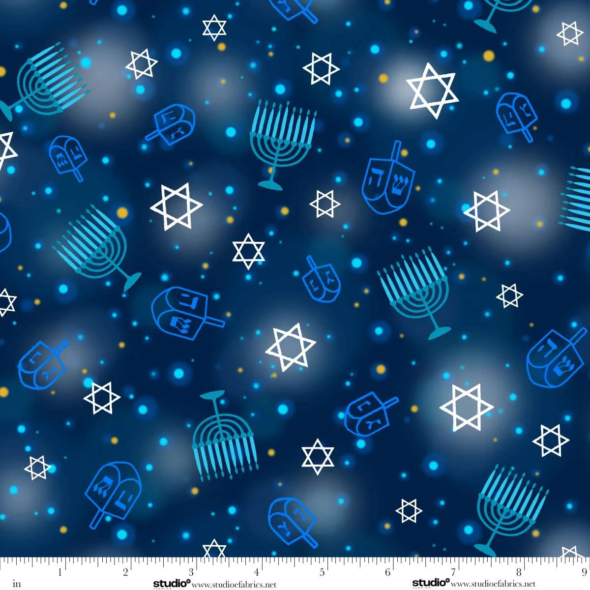 Celebration of Light - Stars and Menorahs - Royal