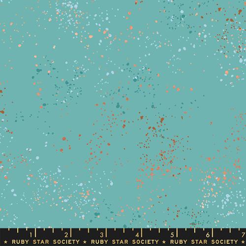 108" Wide Back - Speckled Metallic - Turquoise