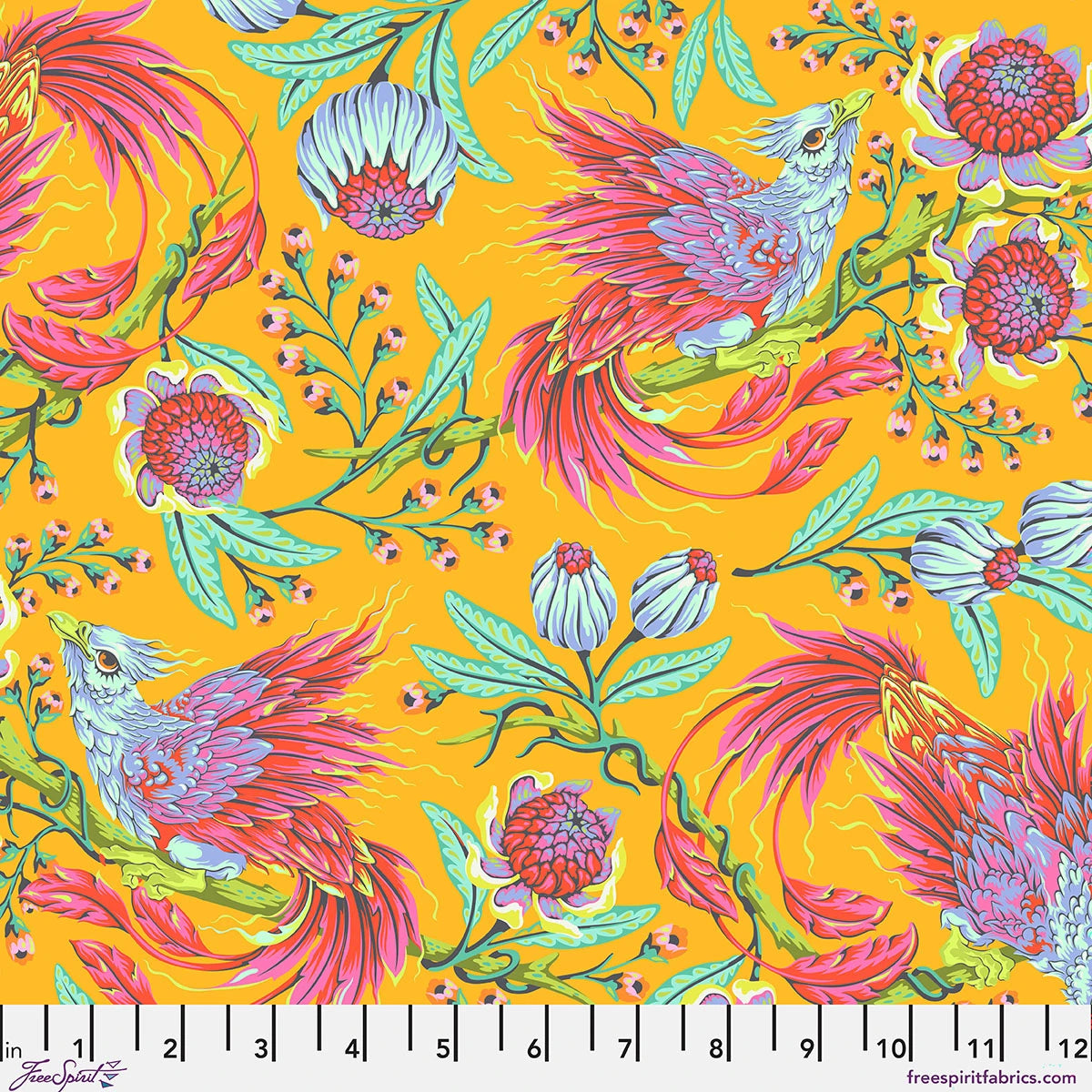 Hot Wings Dandelion fabric from Legendary by Tula Pink for FreeSpirit Fabrics