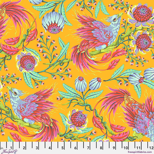 Hot Wings Dandelion fabric from Legendary by Tula Pink for FreeSpirit Fabrics