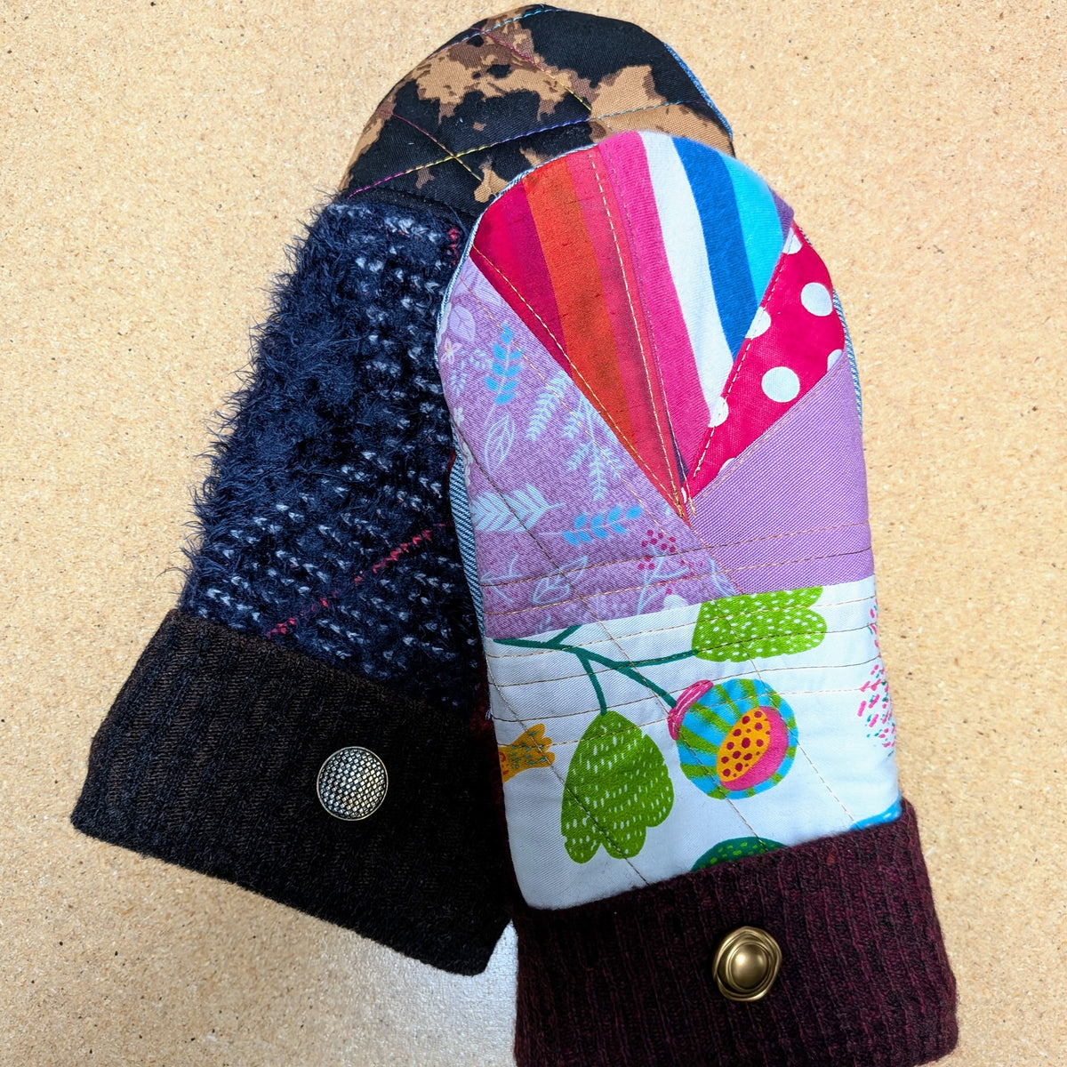 Upcycled Winter Mitts - [Mittens Medium]