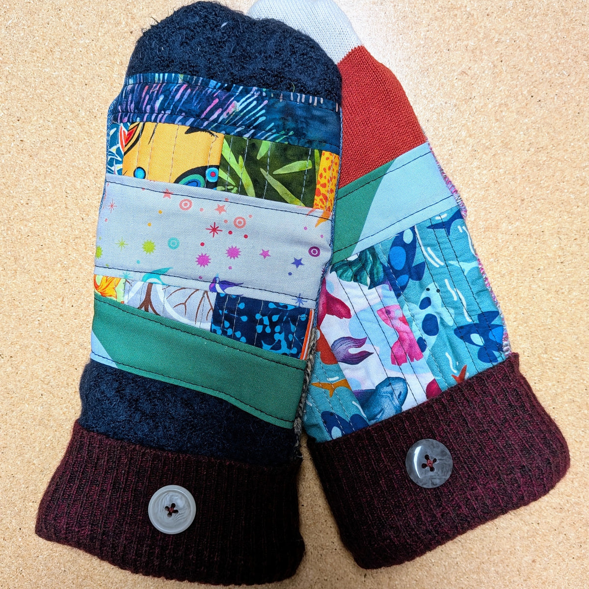 Upcycled Winter Mitts - [Mittens-Large]