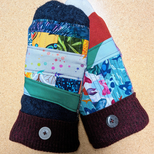 Upcycled Winter Mitts - [Mittens-Large]