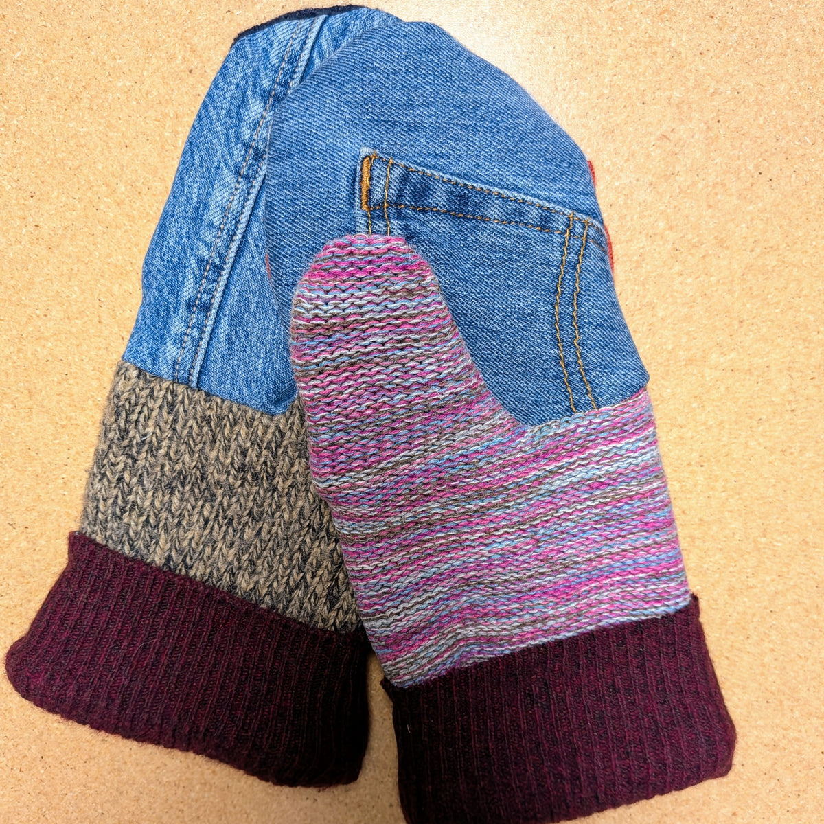 Upcycled Winter Mitts - [Mittens-Large]
