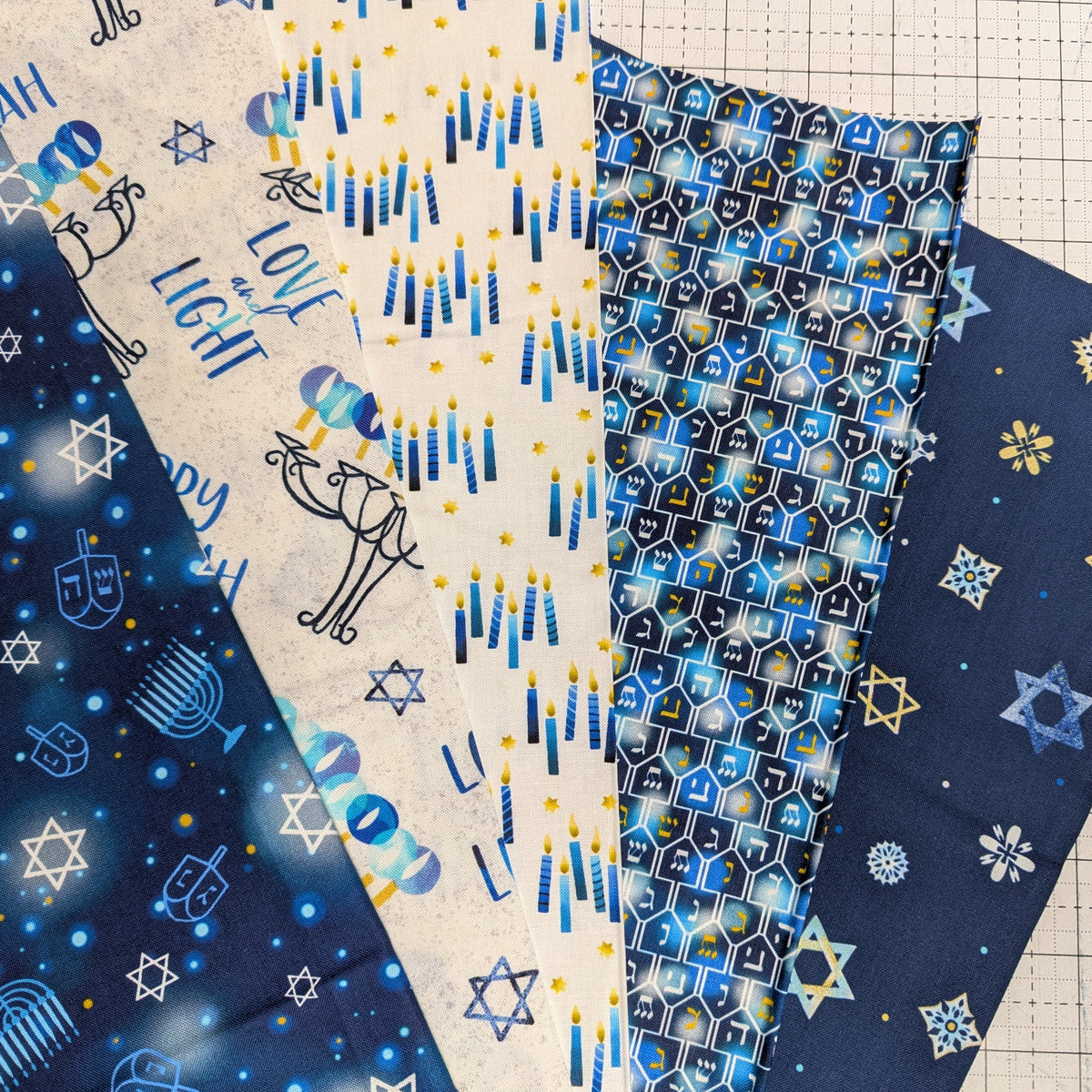Hanukkah Colours - [6 piece Fat Quarter Bundle]