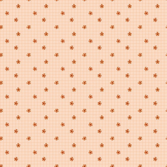 Lazy Sunday - Flower Grid - Apricot