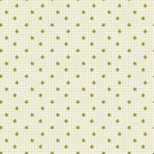 Lazy Sunday - Flower Grid - Khaki