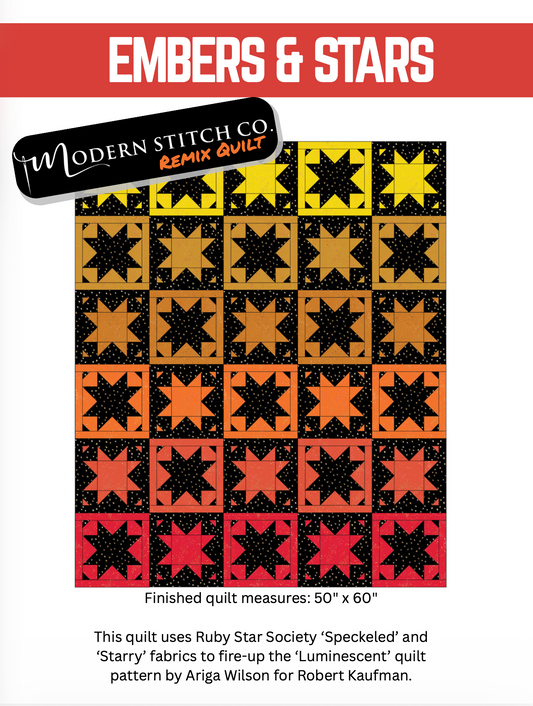 Embers & Stars - Modern Stitch Remix [Quilt Kit]