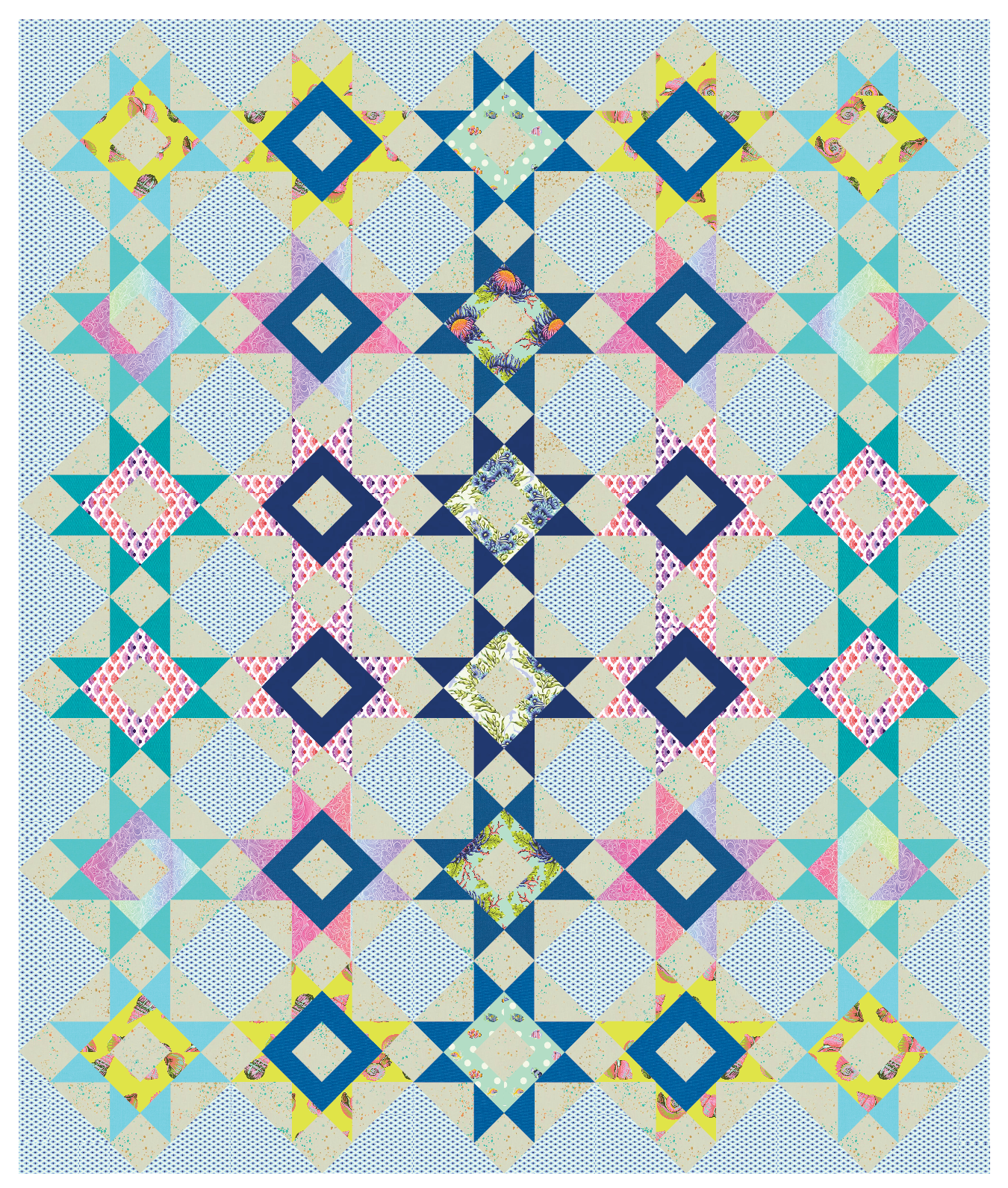 Sea Stars - Modern Stitch Remix [Quilt Kit]
